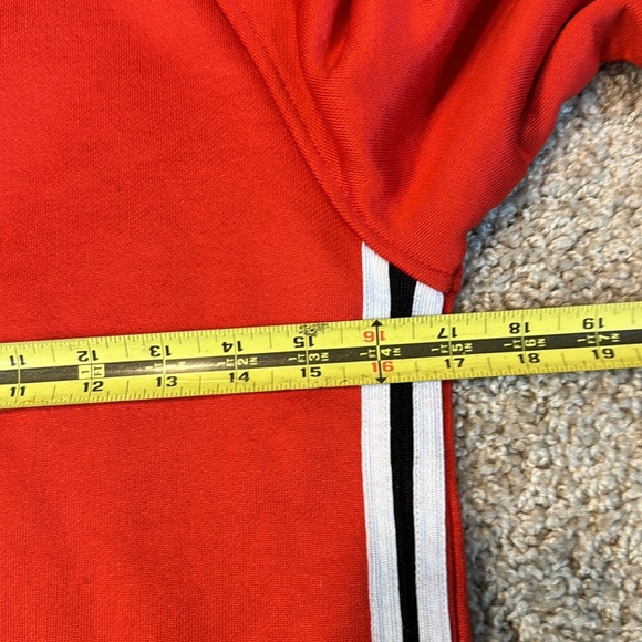 Scotch & soda la prairie d hydrus red sweatshirt with white stripe - Picture 3 of 10